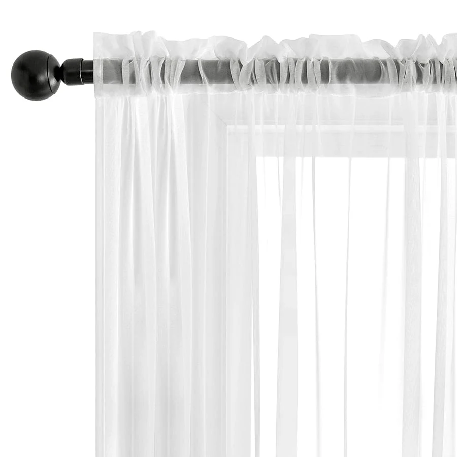 Sol White Sheer Set of 2 Curtains - Image 6