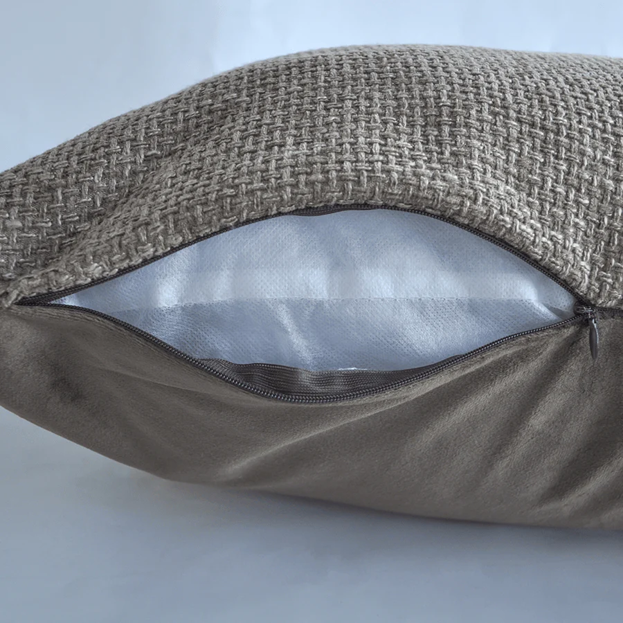 Sonu Khaki Chenille Floor Pillowcase - Image 3