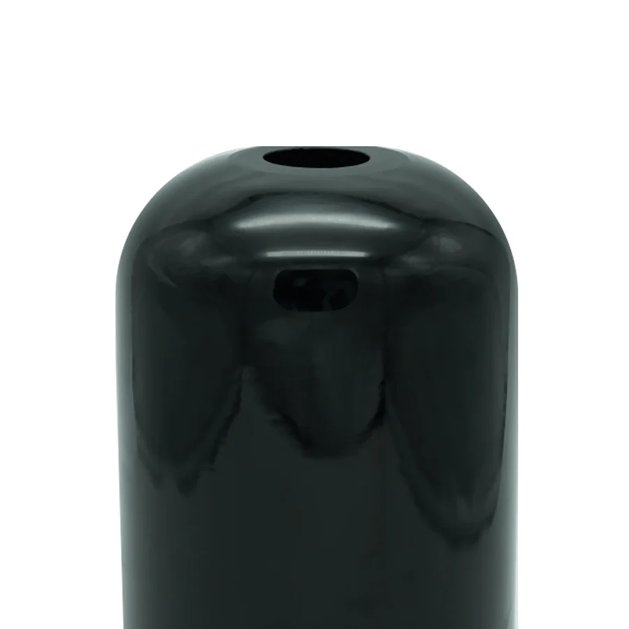 Sophie Black Glass Vase 23cm - Image 3