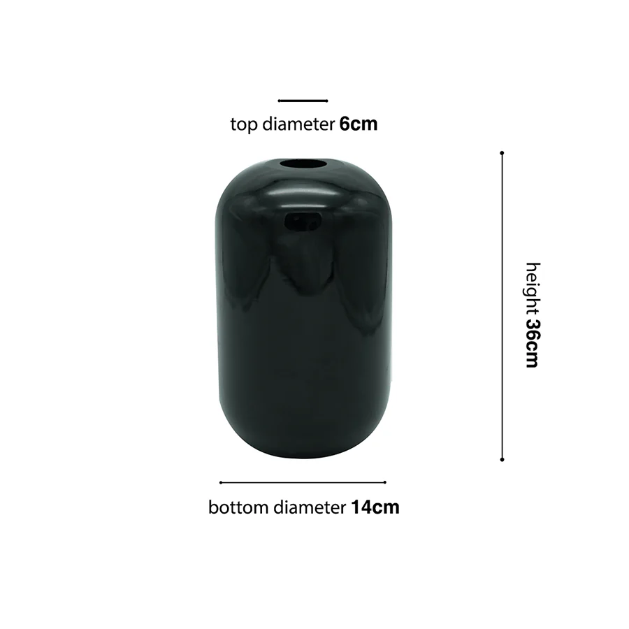 Sophie Black Glass Vase 23cm - Image 4