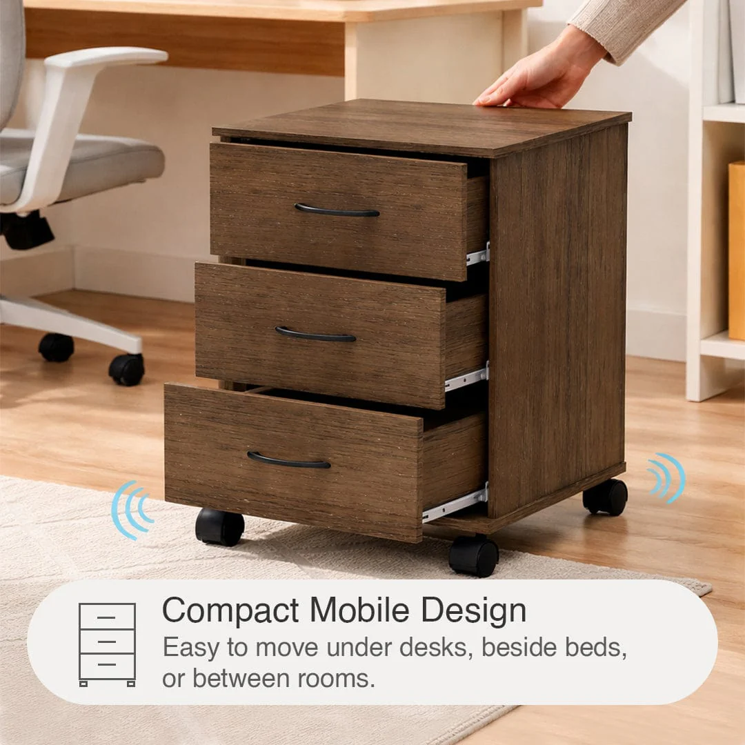 Starki 3 Drawer Mobile Cabinet - Image 17