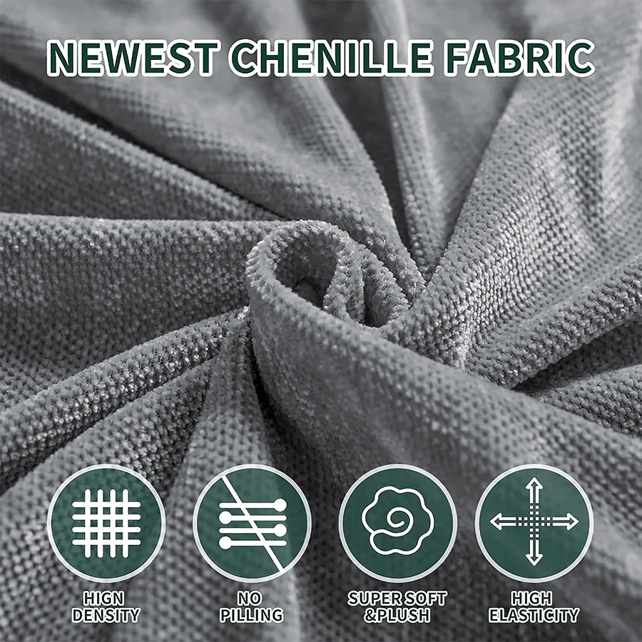 Stretchable Sofa Protector Gray - Image 5