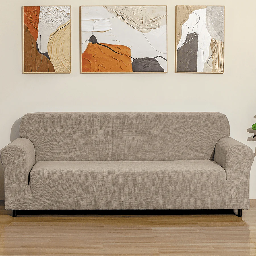 Stretchable Sofa Protector Taupe - Image 2
