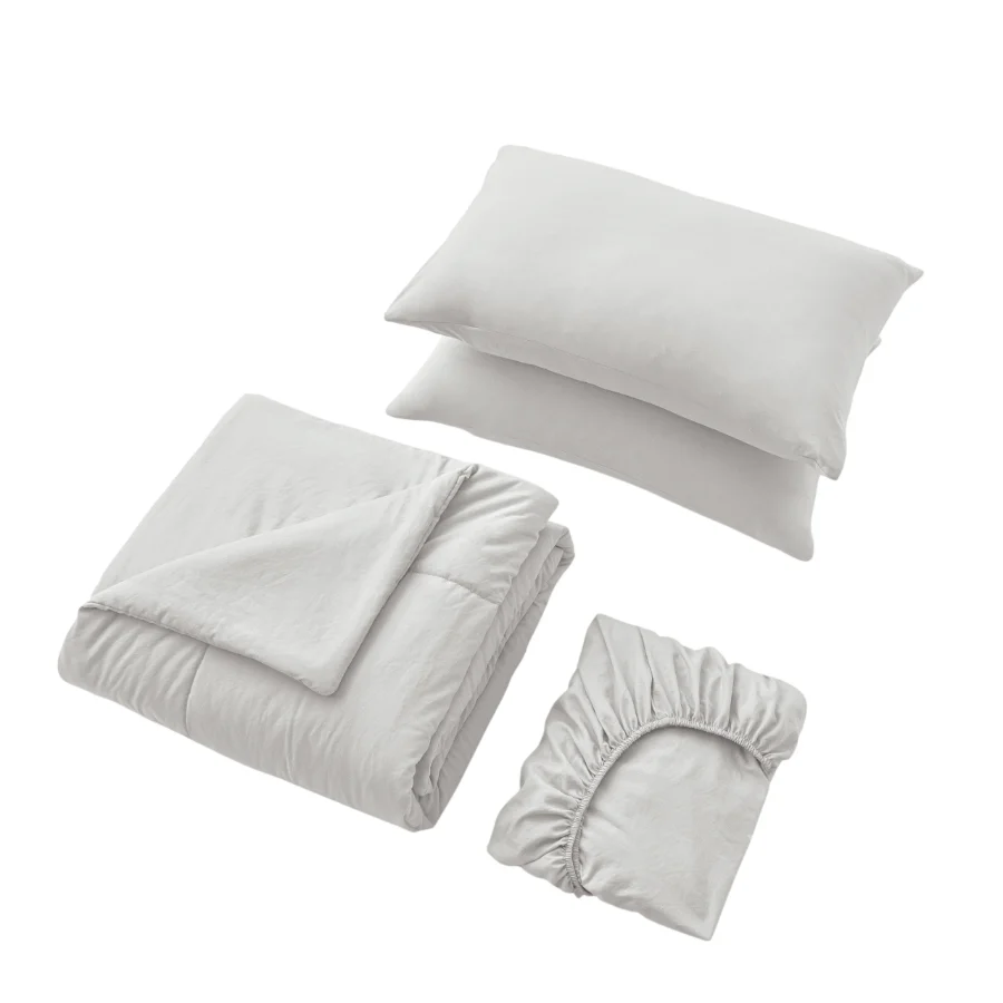 Super Soft Cloud Gray Bed In A Bag