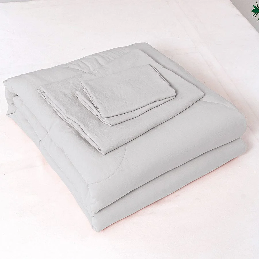 Super Soft Cloud Gray Bed In A Bag - Image 4