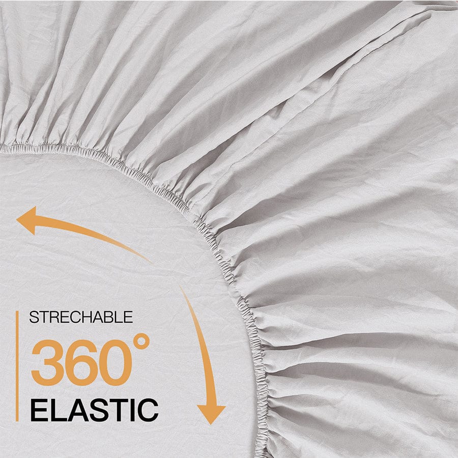 Super Soft Cloud Gray Fitted Sheet - Image 4