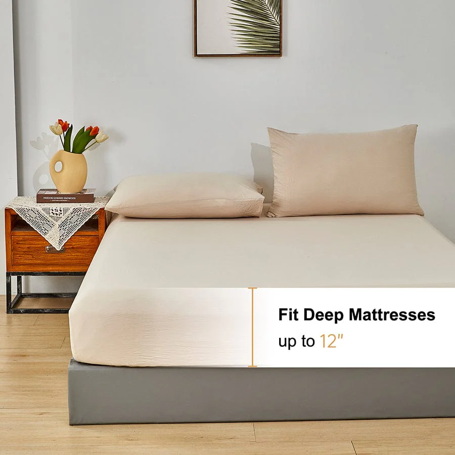 Super Soft Oat 4pc Flat Sheet Set - Image 14