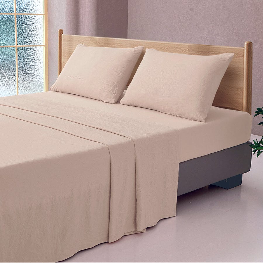 Super Soft Oat 4pc Flat Sheet Set - Image 2