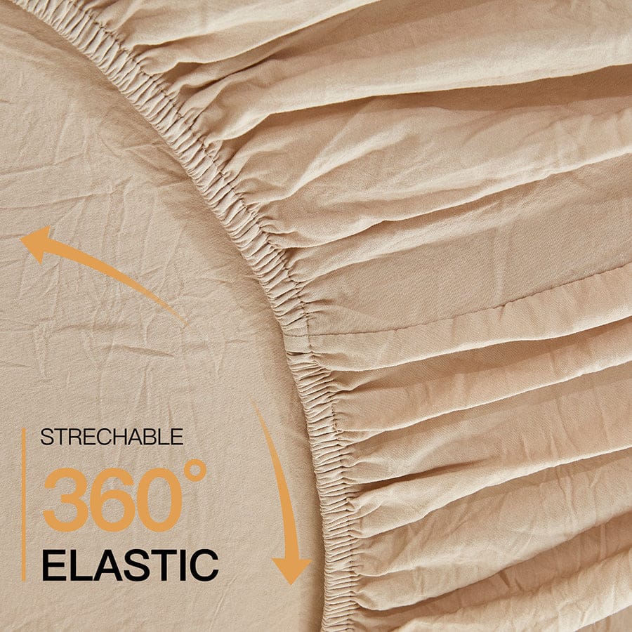 Super Soft Oat 4pc Flat Sheet Set - Image 7