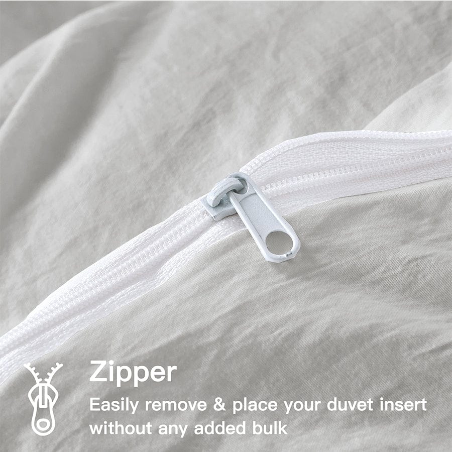 Super Soft Cloud Gray Duvet Cover - Image 3