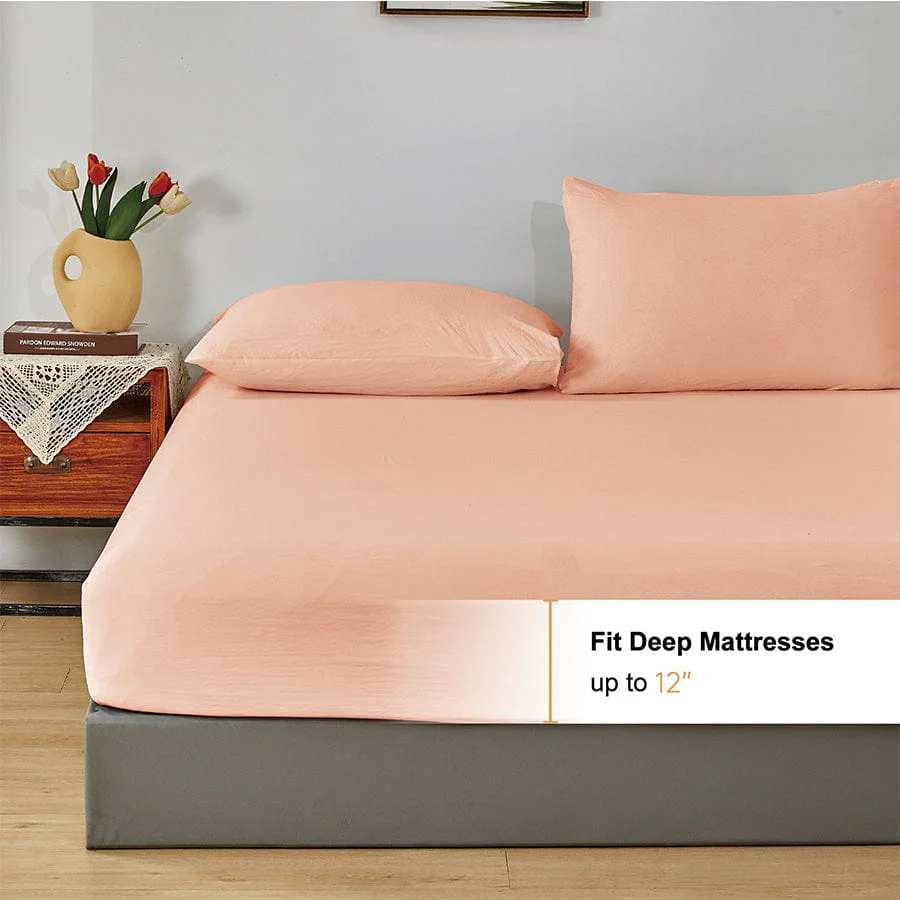 Super Soft Pink Sand Fitted Sheet - Image 6