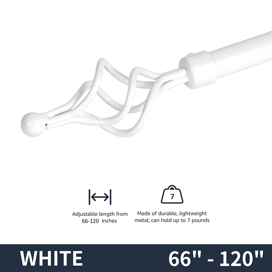 Thia Heavy-duty White Curtain Rod - Image 13