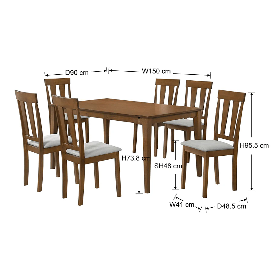 Thiago + Daphne 6 Seater Dining Set - Image 12