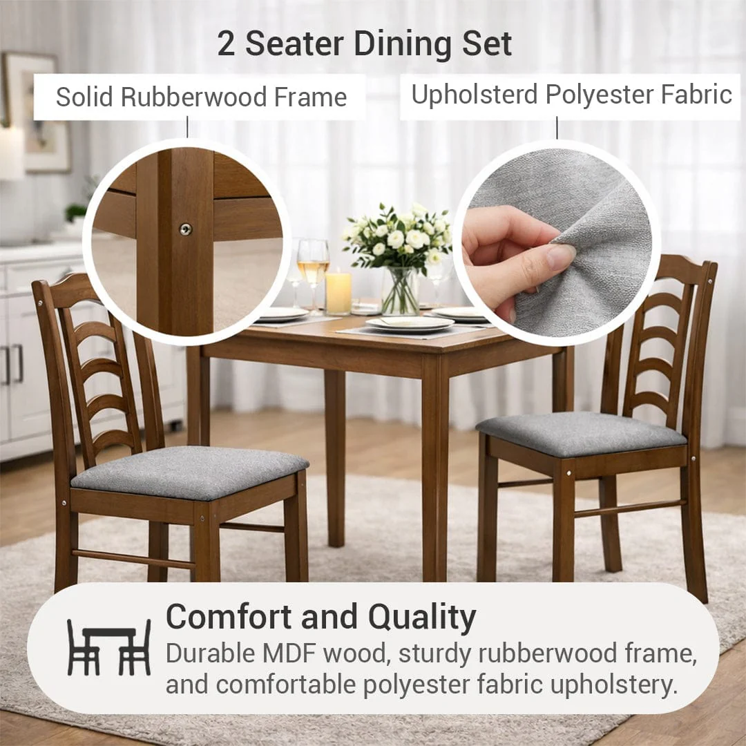 Thiago + Tessa 2 Seater Dining Set - Image 3