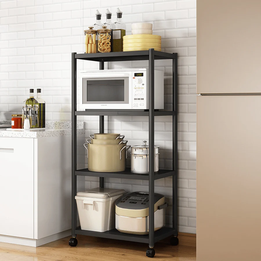 Trion 4 Tier Shelving Rack with Wheels - Image 11
