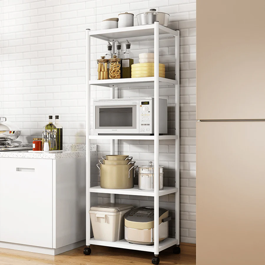 Trion 5 Tier Shelving Rack with Wheels - Image 13
