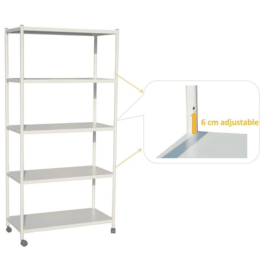 Trion 5 Tier Shelving Rack with Wheels - Image 20