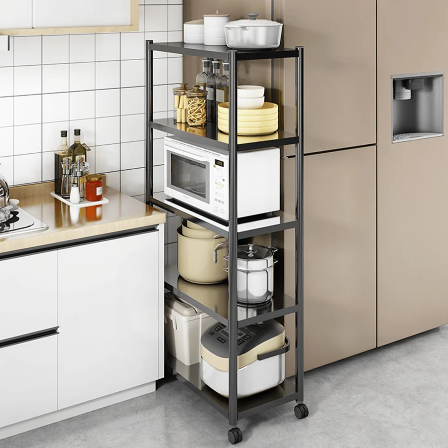 Trion 5 Tier Shelving Rack with Wheels - Image 3