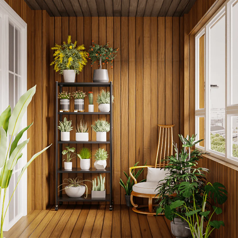 Trion 5 Tier Shelving Rack with Wheels - Image 4