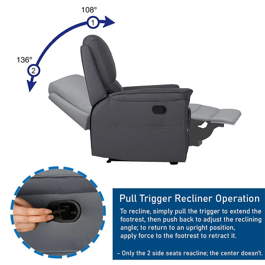 Vanessa 3 Seater Recliner Sofa - Image 11