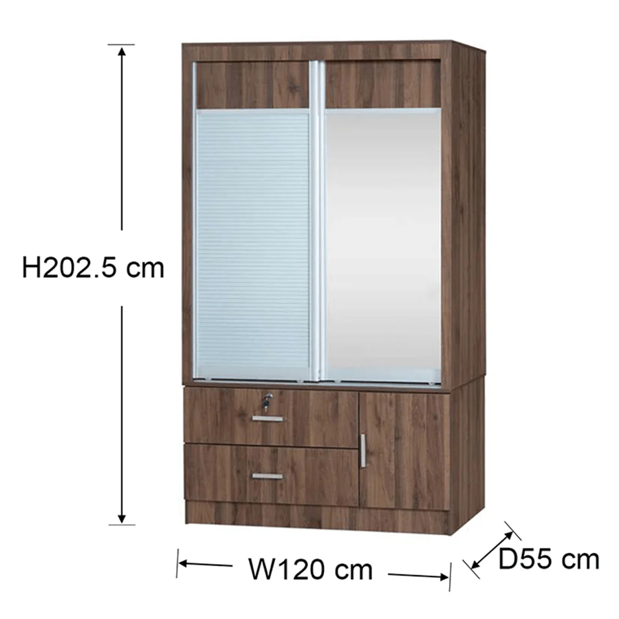 Vania 120 cm Sliding Wardrobe - Image 22