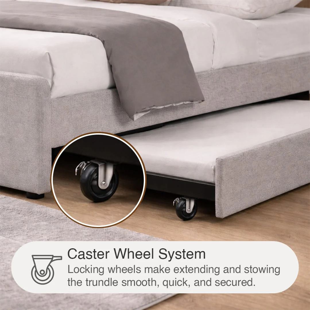Wilton Light Taupe Bed - Image 5