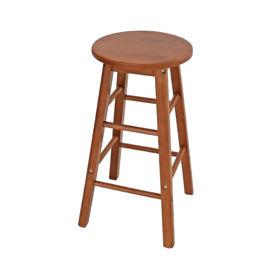 Yoona Round Wooden Bar Stool - Image 11