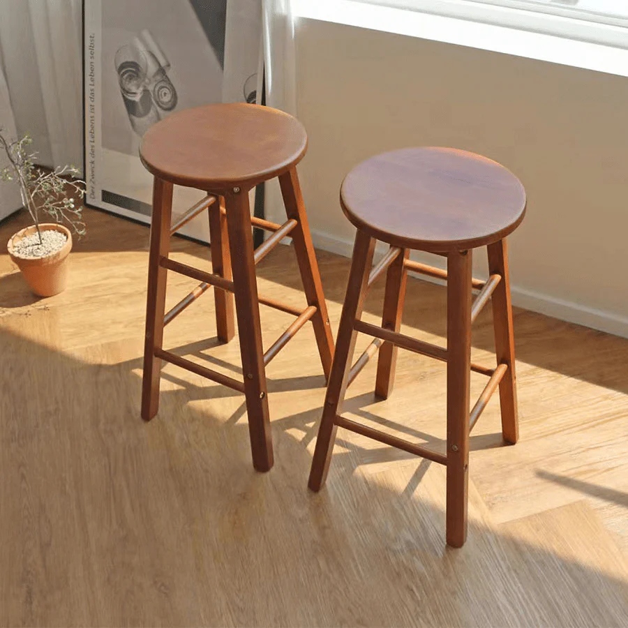 Yoona Round Wooden Bar Stool - Image 15