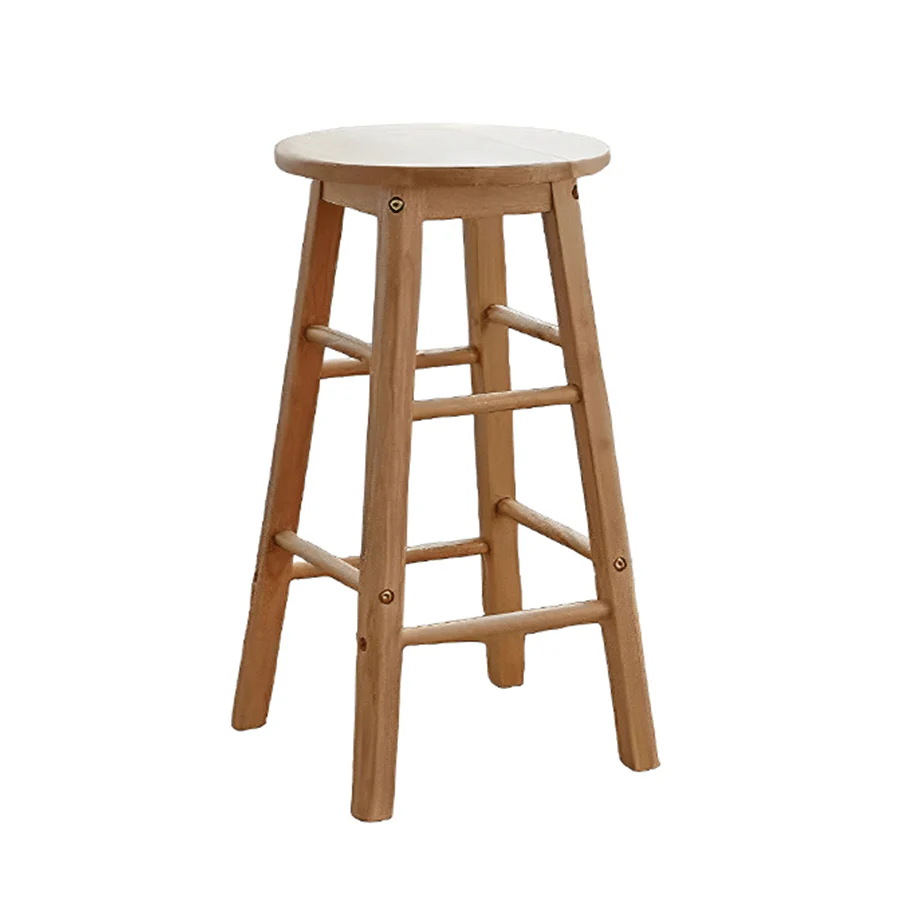 Yoona Round Wooden Bar Stool - Image 6