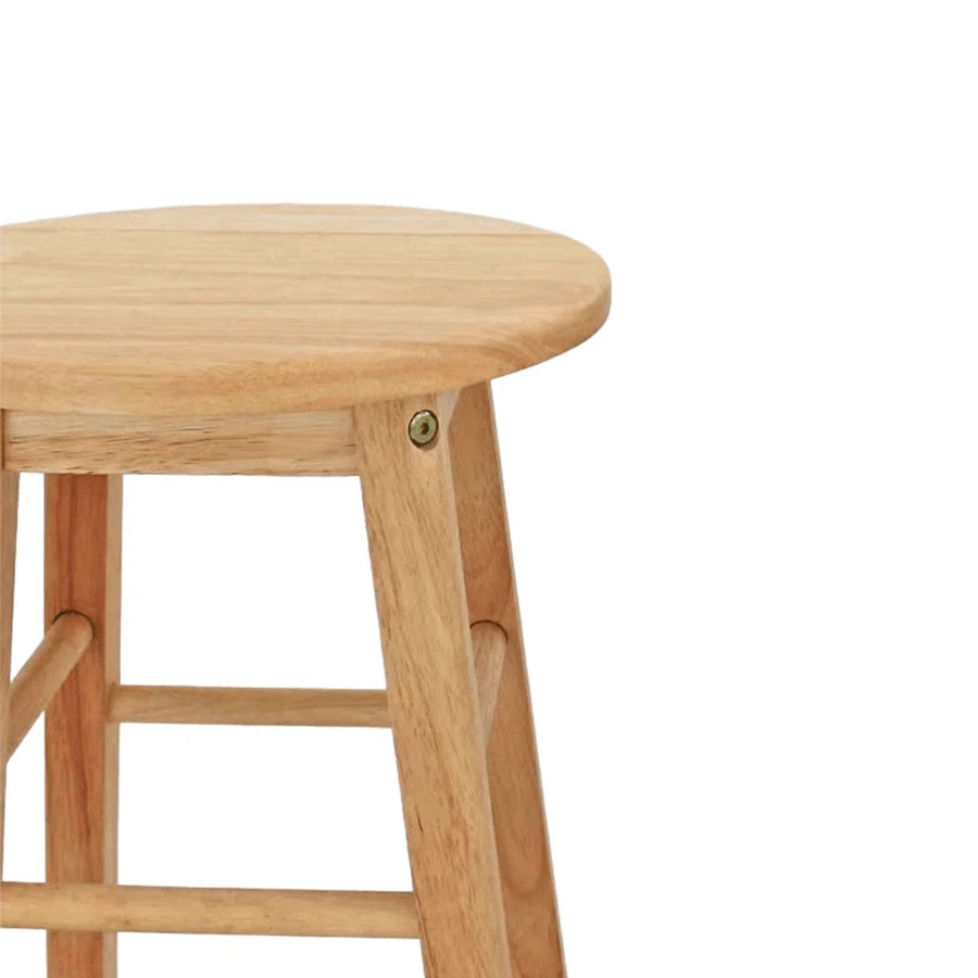 Yoona Round Wooden Bar Stool - Image 8